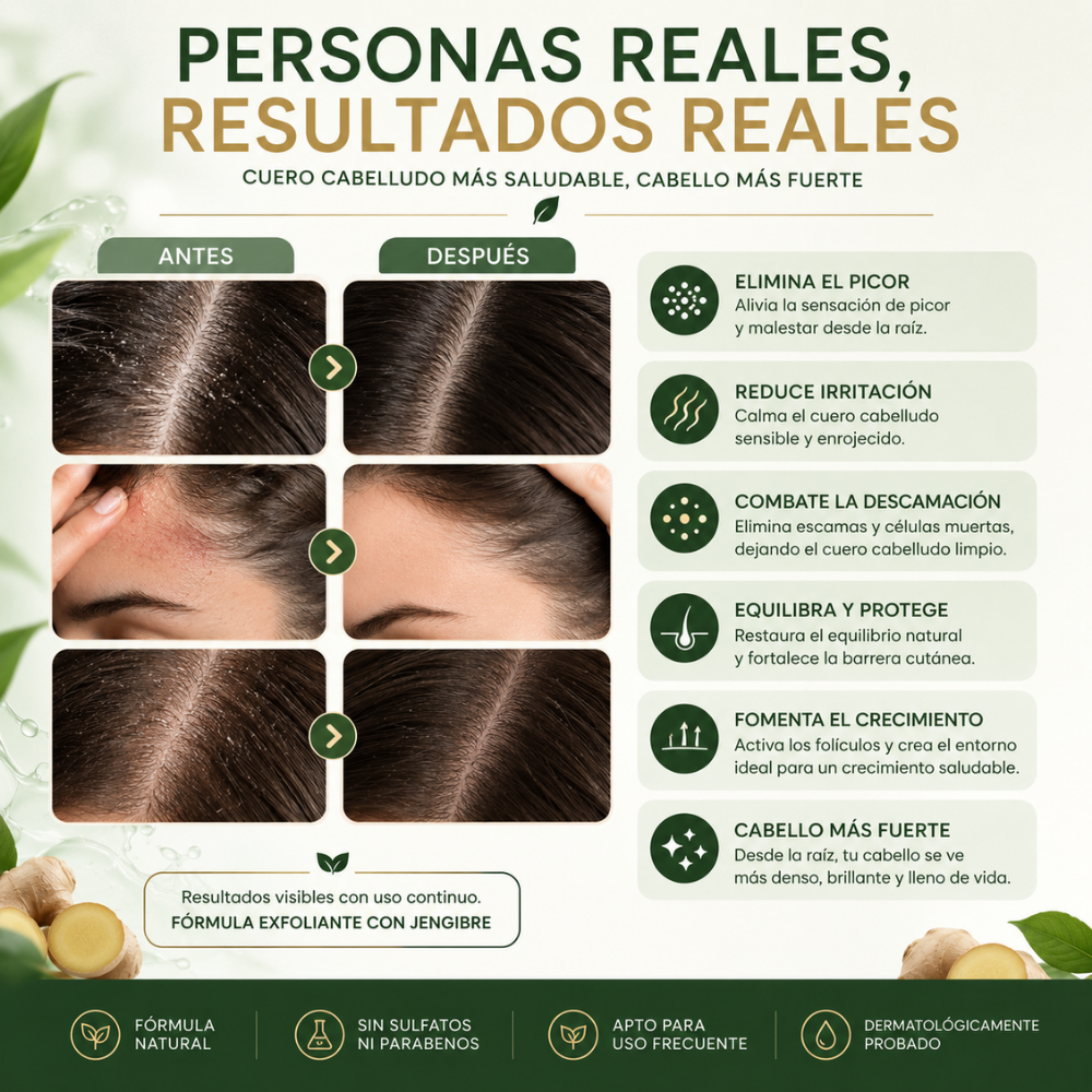 NOVAPURE EXFOLIANTE® | DESPÍDETE DE LAS ESCAMAS, LA CASPA Y EL CUERO CABELLUDO IRRITADO