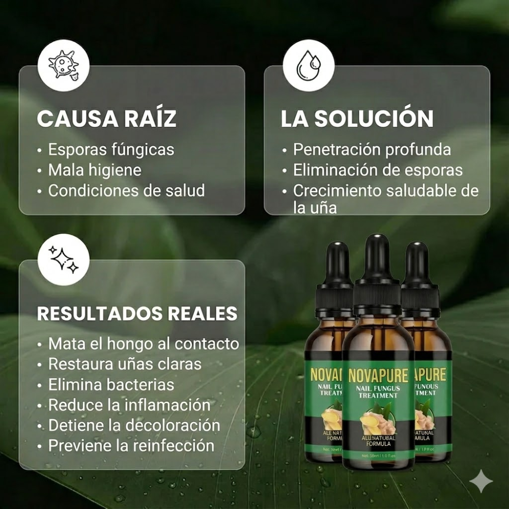 Aceite Novapure. Resultados en tan solo 7-10 dias.