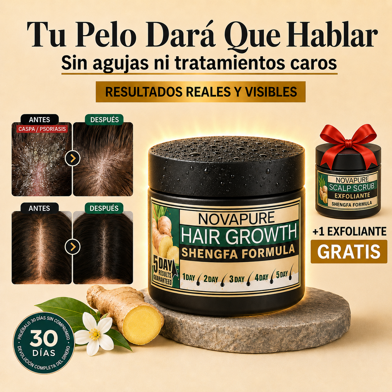 NOVAPURE EXFOLIANTE® | DESPÍDETE DE LAS ESCAMAS, LA CASPA Y EL CUERO CABELLUDO IRRITADO